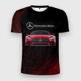 Мужская футболка 3D Slim с принтом Mercedes Benz AMG. в Тюмени, 100% полиэстер с улучшенными характеристиками | приталенный силуэт, круглая горловина, широкие плечи, сужается к линии бедра | 2020 | amg | auto | mercedes | mercedes amg gt | sport | авто | автомобиль | автомобильные | амг | бренд | марка | машины | мерседес | мерседес бенц амг | спорт