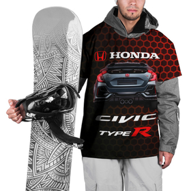 Накидка на куртку 3D с принтом Honda Civic Type R. в Тюмени, 100% полиэстер |  | Тематика изображения на принте: 2020 | auto | honda | honda civic | honda civic type r 2020 | sport | type r | авто | автомобиль | автомобильные | бренд | марка | машины | спорт | хонда