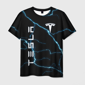 Мужская футболка 3D с принтом TESLA в Санкт-Петербурге, 100% полиэфир | прямой крой, круглый вырез горловины, длина до линии бедер | car | elon | ilon | motors | musk | tesla | илон | кар | маск | машина | моторс | тачка | тесла | электрокар