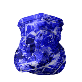 Бандана-труба 3D с принтом Dark Blue Gan в Тюмени, 100% полиэстер, ткань с особыми свойствами — Activecool | плотность 150‒180 г/м2; хорошо тянется, но сохраняет форму | Тематика изображения на принте: abstraction | blue | frost | frozen | ice | shine | surface | texture | абстракция | блеск | замерзший | лед | мороз | поверхность | синий | текстура