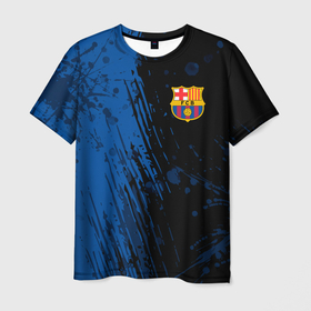 Мужская футболка 3D с принтом FC Barcelona  ФК Барселона. в городе Новоалтайск, 100% полиэфир | прямой крой, круглый вырез горловины, длина до линии бедер | barca | barcelona | fc barca | барка | барселона