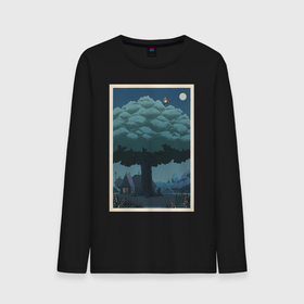Мужской лонгслив хлопок с принтом Мой сосед Тоторо   My Neighbor Totoro в Курске, 100% хлопок |  | весна | вода | девочка | дерево | деревья | звезды | зверек | корея | кот | котобус | лес | лето | луна | мифическое существо | на каждый день | небо | ночь | облака | облако | поле | птицы | пушистик | река