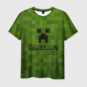Мужская футболка 3D с принтом Minecraft в Курске, 100% полиэфир | прямой крой, круглый вырез горловины, длина до линии бедер | minecraft | блок | игра | майнкрафт | победитель | приключения