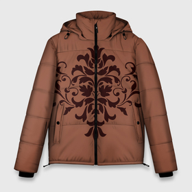 Мужская зимняя куртка 3D с принтом Симметричный узор в Новосибирске, верх — 100% полиэстер; подкладка — 100% полиэстер; утеплитель — 100% полиэстер | длина ниже бедра, свободный силуэт Оверсайз. Есть воротник-стойка, отстегивающийся капюшон и ветрозащитная планка. 

Боковые карманы с листочкой на кнопках и внутренний карман на молнии. | античный узор | красивый узор | лепестки | симметричный узор | симметрия. | узоры