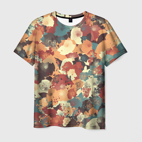 Мужская футболка 3D с принтом Осенние цвета , 100% полиэфир | прямой крой, круглый вырез горловины, длина до линии бедер | abstract | autumn | hipster | paint | абстракция | краска | осень | пятна | хипстер