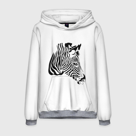 Мужская толстовка 3D с принтом Zebra в Екатеринбурге, 100% полиэстер | двухслойный капюшон со шнурком для регулировки, мягкие манжеты на рукавах и по низу толстовки, спереди карман-кенгуру с мягким внутренним слоем. | Тематика изображения на принте: africa | black | savanna | stripe | white | zebra | африка | белый | зебра | полоска | саванна | черный