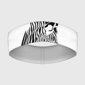 Повязка на голову 3D с принтом Zebra ,  |  | africa | black | savanna | stripe | white | zebra | африка | белый | зебра | полоска | саванна | черный