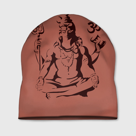 Шапка 3D с принтом Бог Шива в Петрозаводске, 100% полиэстер | универсальный размер, печать по всей поверхности изделия | Тематика изображения на принте: бог шива. | духовность | иероглифы | индийские боги | индуистское божество