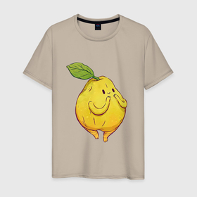 Мужская футболка хлопок с принтом Милая груша в Тюмени, 100% хлопок | прямой крой, круглый вырез горловины, длина до линии бедер, слегка спущенное плечо. | арт | груша | груши | милая груша | мило | милота | рисунок | свежие фрукты | свежий продукт | свежий фрукт | фрукт | фрукты