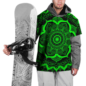 Накидка на куртку 3D с принтом Mandala в Екатеринбурге, 100% полиэстер |  | Тематика изображения на принте: abstraction | light green | mandala | pattern | shape | tangled | texture | абстракция | запутанный | салатовый | текстура | узор | формы