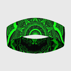 Повязка на голову 3D с принтом Mandala ,  |  | abstraction | light green | mandala | pattern | shape | tangled | texture | абстракция | запутанный | салатовый | текстура | узор | формы
