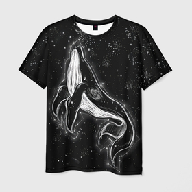 Мужская футболка 3D с принтом Космический Кит , 100% полиэфир | прямой крой, круглый вырез горловины, длина до линии бедер | 2020 | cosmos | nasa | stars | звезды | илон маск | кит | киты | космос | марс | наса | небо | ночная медведица | ночное | ночь | созвездие | созвездия | черная дыра | юпитер