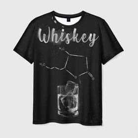 Мужская футболка 3D с принтом Формула Виски в Санкт-Петербурге, 100% полиэфир | прямой крой, круглый вырез горловины, длина до линии бедер | 2020 | alcohol | whiskey | вискарь | виски | кола | лед | спирт | стакан | формула | химия