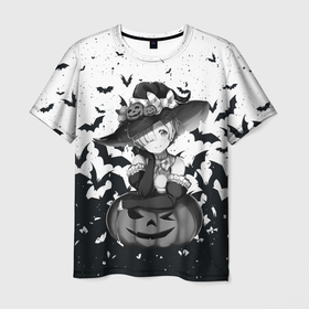 Мужская футболка 3D с принтом Re:Zero | Рем в Курске, 100% полиэфир | прямой крой, круглый вырез горловины, длина до линии бедер | bats | pumpkin | re zero | rem | летучие мыши | ре зеро | рем | тыква