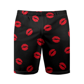 Мужские шорты спортивные с принтом Поцелуи в Петрозаводске,  |  | 8 марта | kis | kiss | love | горячий парень | губы | жаркие поцелуи | красные губы | любовь | мачо | подарок парню | помада | поцелуи | поцелуй