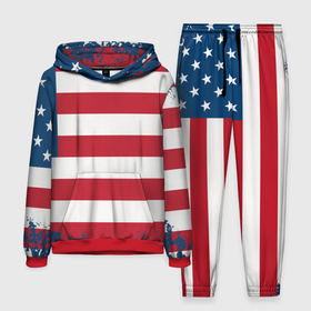 Мужской костюм 3D (с толстовкой) с принтом Америка в Курске,  |  | america | америка | звезды | полосы | символы | сша | флаг