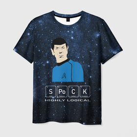 Мужская футболка 3D с принтом SPOCK (Z) в Екатеринбурге, 100% полиэфир | прямой крой, круглый вырез горловины, длина до линии бедер | spock | spok | star trek | startrek | вулканец | звездный путь | звездный флот | логика | спок | телесериал | энтерпрайз
