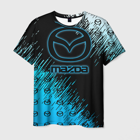 Мужская футболка 3D с принтом MAZDA в Петрозаводске, 100% полиэфир | прямой крой, круглый вырез горловины, длина до линии бедер | 2020 | auto | mazda | sport | авто | автомобиль | автомобильные | бренд | мазда | марка | машины | спорт