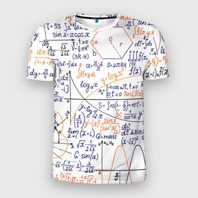 Мужская футболка 3D Slim с принтом мама, я физик в Тюмени, 100% полиэстер с улучшенными характеристиками | приталенный силуэт, круглая горловина, широкие плечи, сужается к линии бедра | прикольный | принт | учитель | физика | формулы