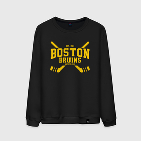 Мужской свитшот хлопок с принтом Boston Bruins в Санкт-Петербурге, 100% хлопок |  | boston | boston bruins | bruins | hockey | nhl | usa | бостон | бостон брюинз | нхл | спорт | сша | хоккей | шайба