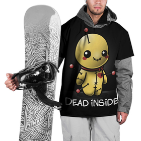 Накидка на куртку 3D с принтом DEAD INSIDE в Тюмени, 100% полиэстер |  | dead | halloween | inside | вуда | вуду | дед | дед инсайд | иглы | игрушка | инсайд | кукла | кукла вуду | хеллоуин | хелоуин | хэллоуин | хэлоуин