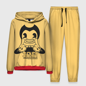 Мужской костюм 3D (с толстовкой) с принтом Bendy And The Ink Machine в городе Новоалтайск,  |  | Тематика изображения на принте: bendy | bendy and the ink machine | бенди | бени | бенни | бэнди | детская | детям | игра | капли | компьютерная игра | краска | машина | подтеки | ужастик | чернила | чернильная