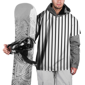 Накидка на куртку 3D с принтом Чёрные и белые полосы в Новосибирске, 100% полиэстер |  | Тематика изображения на принте: белая полоса | полоски | тонкие полоски | тонкие полосы | узор полоски | чёрная полоса | чёрно белые полосы