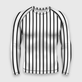 Мужской рашгард 3D с принтом Чёрные и белые полосы в Тюмени,  |  | белая полоса | полоски | тонкие полоски | тонкие полосы | узор полоски | чёрная полоса | чёрно белые полосы