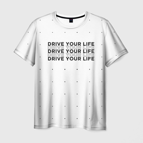 Мужская футболка 3D с принтом dyl black в Кировске, 100% полиэфир | прямой крой, круглый вырез горловины, длина до линии бедер | drive | drive fitness | драйв | драйв фитнес