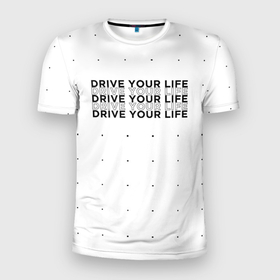 Мужская футболка 3D спортивная с принтом dyl black в Екатеринбурге, 100% полиэстер с улучшенными характеристиками | приталенный силуэт, круглая горловина, широкие плечи, сужается к линии бедра | drive | drive fitness | драйв | драйв фитнес