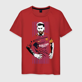 Мужская футболка хлопок с принтом Barcelona FC , 100% хлопок | прямой крой, круглый вырез горловины, длина до линии бедер, слегка спущенное плечо. | barca | barcelona | club | fc | leo messi | soccer | spanish | барса | барселона | испанский | клуб | лео месси | фк | футбол | футбольный