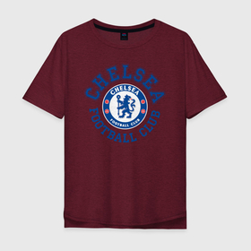 Мужская футболка хлопок Oversize с принтом Chelsea FC в Курске, 100% хлопок | свободный крой, круглый ворот, “спинка” длиннее передней части | blue | chelsea | club | english | fc | football | london | retirees | soccer | английский | клуб | лондон | пенсионеры | синие | фк | футбол | футбольный | челси