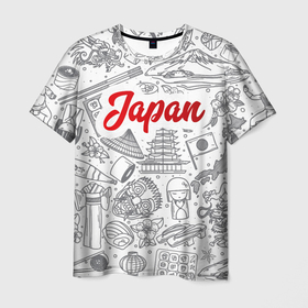 Мужская футболка 3D с принтом Япония | Страна Восходящего Солнца (Z) в Петрозаводске, 100% полиэфир | прямой крой, круглый вырез горловины, длина до линии бедер | japan | асихара но накацукуни | государство япония | ниппон | нихон | ооясимагуни | страна восходящего солнца | традиции | традиция | япония