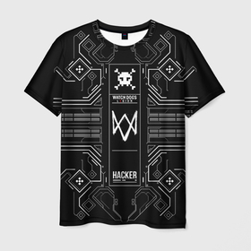 Мужская футболка 3D с принтом WATCH DOGS: LEGION в Санкт-Петербурге, 100% полиэфир | прямой крой, круглый вырез горловины, длина до линии бедер | ded | dedsec | dogs | hacker | legion | sec | watch | watch dogs 3 | watchdogs | дедсек | дэдсек | легион | хакер | хакеры
