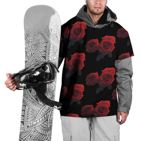 Накидка на куртку 3D с принтом Роза в Кировске, 100% полиэстер |  | красная роза | красные розы | растение | роза | розы | флора | цветок | цветы