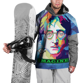 Накидка на куртку 3D с принтом Джон Леннон Imagine , 100% полиэстер |  | beatles | imagine | john | lennon | the beatles | битлз | битлы | группа | джон | купить | леннон | леннона | очки | рок н ролл | с группы | хиппи