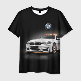 Мужская футболка 3D с принтом Safety car в Петрозаводске, 100% полиэфир | прямой крой, круглый вырез горловины, длина до линии бедер | bmw | car | germany | safety | автомобиль | безопасность | бмв | германия