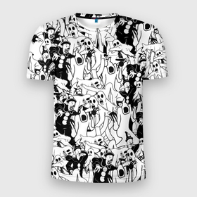 Мужская футболка 3D спортивная с принтом GHOSTEMANE в Курске, 100% полиэстер с улучшенными характеристиками | приталенный силуэт, круглая горловина, широкие плечи, сужается к линии бедра | andromeda | ghostemane | hades. | mercury | nihil | rap | гостмейн | готика | реп