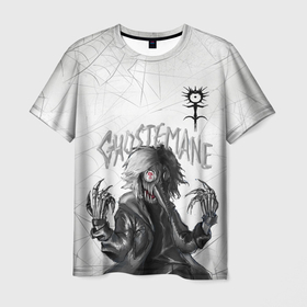 Мужская футболка 3D с принтом GHOSTEMANE в Екатеринбурге, 100% полиэфир | прямой крой, круглый вырез горловины, длина до линии бедер | andromeda | ghostemane | hades. | mercury | nihil | rap | гостмейн | готика | реп