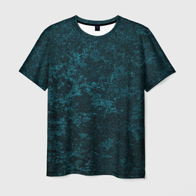 Мужская футболка 3D с принтом ТЕКСТУРА МЕТАЛЛА в Белгороде, 100% полиэфир | прямой крой, круглый вырез горловины, длина до линии бедер | изумрудный цвет | металл | сталь | текстура | хаотичные пятна