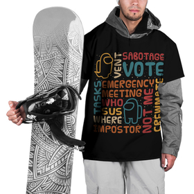 Накидка на куртку 3D с принтом Among Us в Тюмени, 100% полиэстер |  | Тематика изображения на принте: among | among us | crewmate | game | impistor | space | us | vote | выживший | игра | космос | невиновный | предатель | самозванец