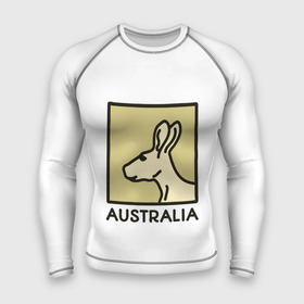 Мужской рашгард 3D с принтом Australia в Петрозаводске,  |  | Тематика изображения на принте: australia | австралия | животные | кенгуру | страны