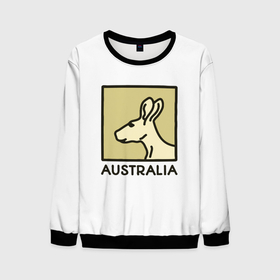 Мужской свитшот 3D с принтом Australia в Тюмени, 100% полиэстер с мягким внутренним слоем | круглый вырез горловины, мягкая резинка на манжетах и поясе, свободная посадка по фигуре | Тематика изображения на принте: australia | австралия | животные | кенгуру | страны