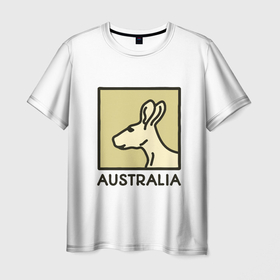 Мужская футболка 3D с принтом Australia в Петрозаводске, 100% полиэфир | прямой крой, круглый вырез горловины, длина до линии бедер | australia | австралия | животные | кенгуру | страны