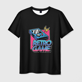 Мужская футболка 3D с принтом Retro game в Белгороде, 100% полиэфир | прямой крой, круглый вырез горловины, длина до линии бедер | retro game | игрок | ностальгия | ретро игры