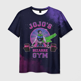 Мужская футболка 3D с принтом JoJo’s Bizarre Adventure  Gym , 100% полиэфир | прямой крой, круглый вырез горловины, длина до линии бедер | adventure | gym | jojo | jojo s bizarre | jojo’s bizarre adventure | killer queen | аниме | гимнастический зал | джоджо | манга | невероятные приключения джоджо