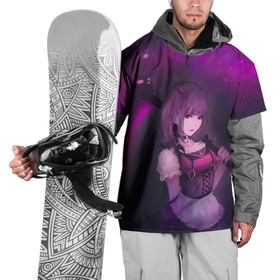 Накидка на куртку 3D с принтом Anime girl demon , 100% полиэстер |  | Тематика изображения на принте: anime | demon | girl | аниме | девушка | демон | коса | рога