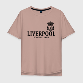 Мужская футболка хлопок Oversize с принтом Liverpool FC в Санкт-Петербурге, 100% хлопок | свободный крой, круглый ворот, “спинка” длиннее передней части | anfield | club | english | fc | liverpool | reds | soccer | английский | клуб | красные | ливерпуль | фк | футбол | футбольный | энфилд