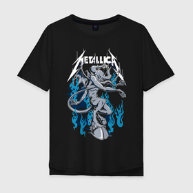 Мужская футболка хлопок Oversize с принтом Metallica в Новосибирске, 100% хлопок | свободный крой, круглый ворот, “спинка” длиннее передней части | american | heavy metal | los angeles | metal band | metallica | music | thrash metal | американская | лос анджелес | метал группа | металлика | музыка | трэш метал | трэш металл | хеви метал