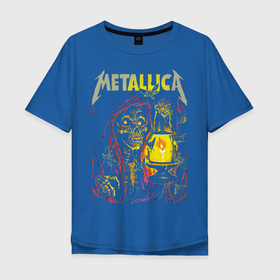 Мужская футболка хлопок Oversize с принтом Metallica в Новосибирске, 100% хлопок | свободный крой, круглый ворот, “спинка” длиннее передней части | american | heavy metal | los angeles | metal band | metallica | music | thrash metal | американская | лос анджелес | метал группа | металлика | музыка | трэш метал | трэш металл | хеви метал